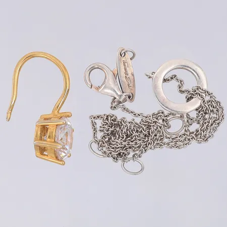 Udda örhänge sten defekt kedja Thomas Sabo, 925/1000 silver Vikt: 4 g