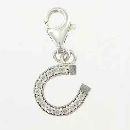 Hänge Thomas Sabo 22x10mm, hästsko med vita stenar, silver 925/1000 Vikt: 0,9 g