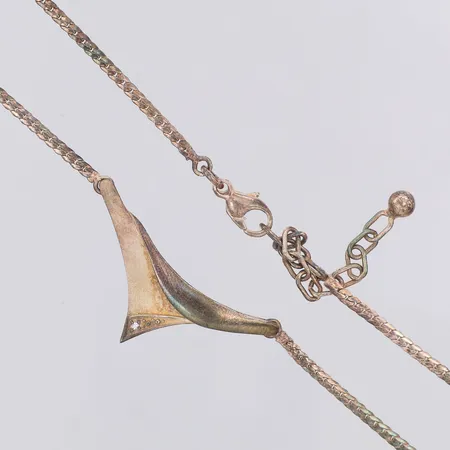 Collier längd 38-43cm bredd 2-14,5mm, 925/1000 silver Vikt: 7,7 g