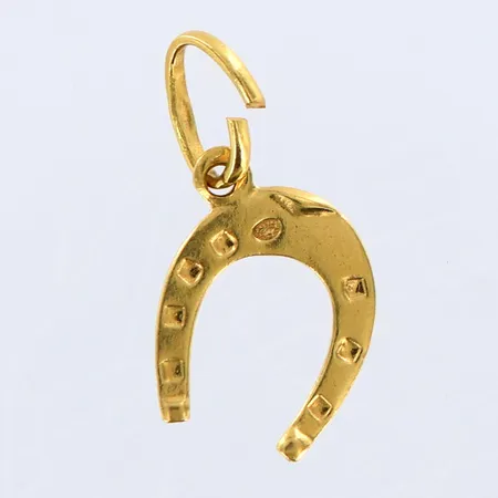 Hänge hästsko 9x11mm, klippt ögla, 18K Vikt: 0,5 g