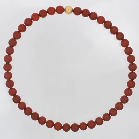 Collier röda stenar Ole Lynggaardlås 10mm, 18k Vikt: 3 g