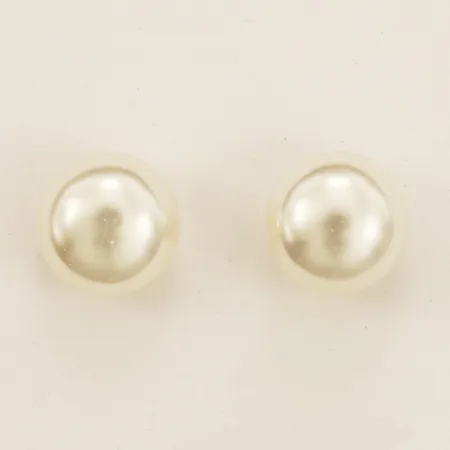 Ett par örhängen med plastpärlor Ø9,7mm silver 925/1000 bruttovikt 1,5g Vikt: 1,5 g