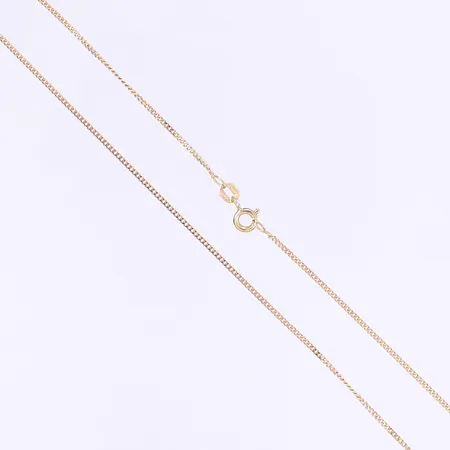 Halskedja pansarlänk GHA, längd 36cm, bredd 1mm, 18K Vikt: 2,2 g