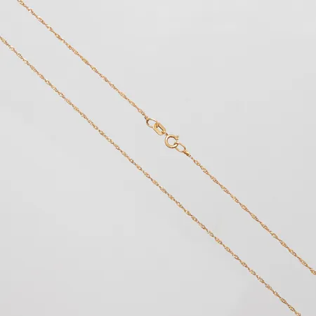 Kedja singapore längd: 42cm bredd: 1mm, 18K Vikt: 1 g