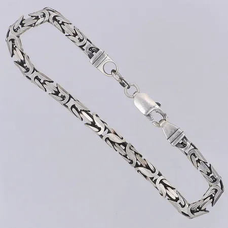 Armband Kejsar Guldfynd längd 21,8cm bredd 5mm, 925/1000 silver Vikt: 24,8 g
