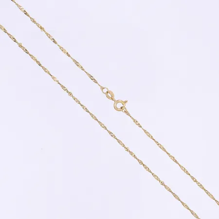 Halskedja Singapore 42cm, bredd 2mm, 18K Vikt: 2,9 g
