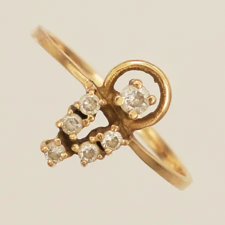 Ring med vita stenar stl:16½ bredd 1,1mm 18K Vikt: 1,3 g