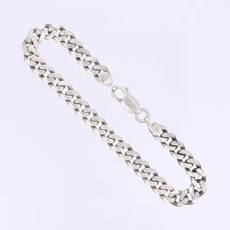 Armband Pansar 18cm, bredd 6mm, silver 925/1000 Vikt: 13,6 g
