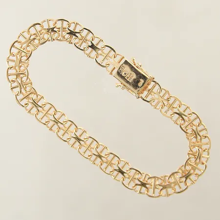 Armband X-länk med stav längd 18,5cm bredd 7,7mm 18K Vikt: 11 g