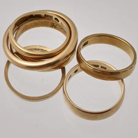 Diverse defekt guld, 18K, 23,64g.