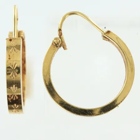 Örhängen längd 20mm bredd 2mm 18K Vikt: 1,7 g