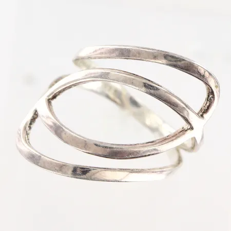 Ring Guldfynd stl:19 bredd 2-25mm, silver 925/1000 Vikt: 3,7 g