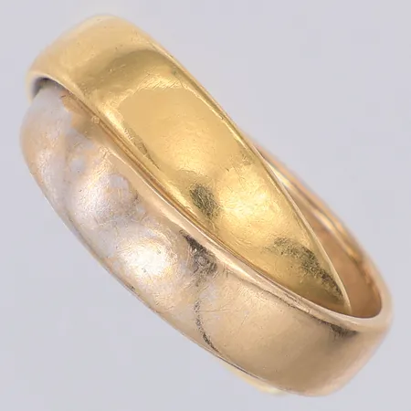 Ring Guldfynd gul/vitguld stl:ca 16½, 18K Vikt: 3,6 g