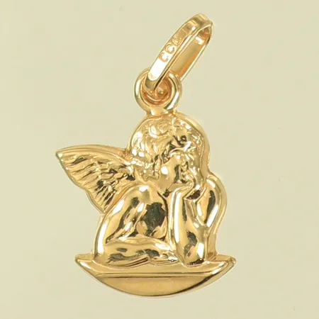 Hänge ängel, 16x10mm inklusive hängöglan, 18K Vikt: 0,6 g