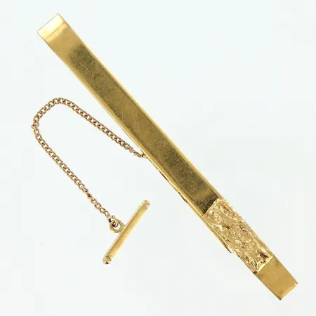 Slipsklämma längd 60mm, bredd 5mm, 18K Vikt: 6,2 g