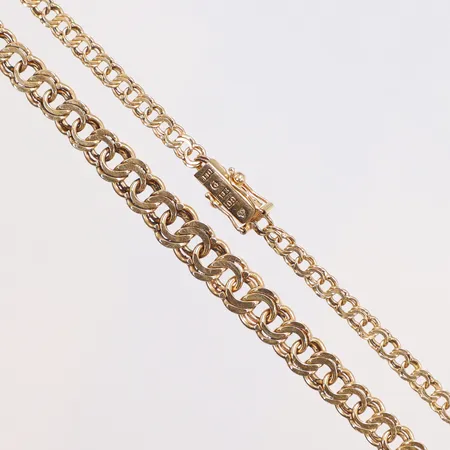 Collier doserad Bismarck 42cm bredd 4-7mm BSG (Borgings Guldsmide) Göteborg, 18K Vikt: 16,8 g