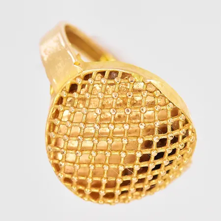 Ring stl:17 bucklig skena 21K Vikt: 3,6 g