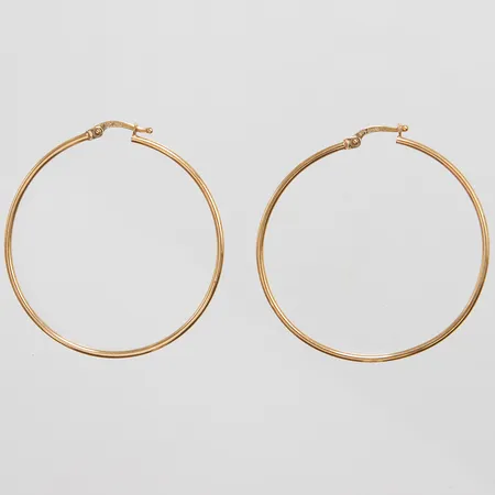 Örhängen creoler Ø40mm, bredd 1,5mm, GHA, 9K Vikt: 2,2 g
