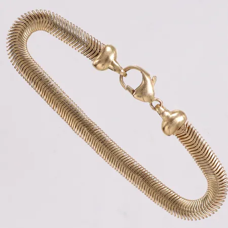 Armband Ormlänk längd 17cm bredd 6mm något ojämn 18K Vikt: 14,6 g