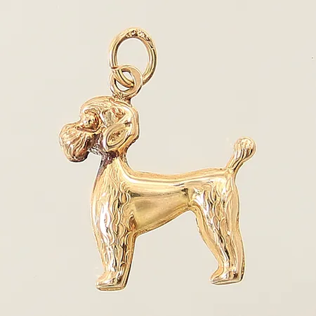 Hänge hund 23x17mm 18K Vikt: 1,6 g