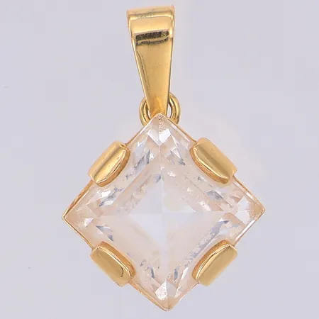 Hänge bergkristall Hallberg 21mm, 18K Vikt: 3,1 g
