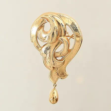 Brosch med hängande droppe 46x26mm 18K Vikt: 2,8 g