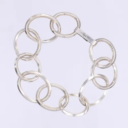 Armband Efva Attling Chain Reaction, längd 19cm, bredd 20mm, silver 925/1000 Vikt: 22,4 g