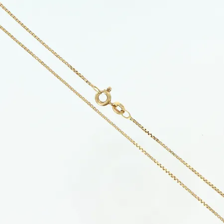 Kedja Venezia längd 46,5cm, bredd 1mm, smärre skevheter, 18K Vikt: 3,4 g