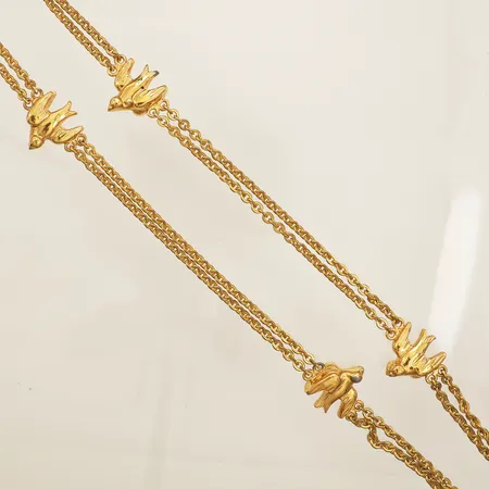 Collier Estrid Ericson för Firma Svenskt Tenn förgyllt tenn ca 82cm viss färgbortfall inga tillbehör.