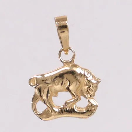 Hänge tjur längd 1,5cm bredd 11,1mm 18K Vikt: 0,6 g