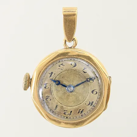 Hänge/damur 18K manuell Ø21mm längd inklusive ögla 3,2cm något bucklig 18K bruttovikt: 8,8g