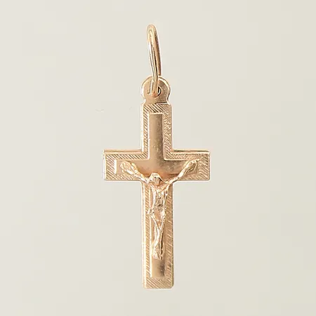 Hänge krucifix 21x10mm 14K Vikt: 0,8 g