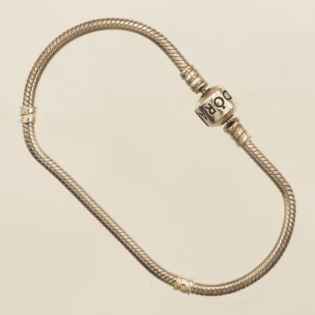 Armband Ormlänk Pandora längd 19cm, bredd 3mm ojämn länk silver 925/1000 Vikt: 14,9 g