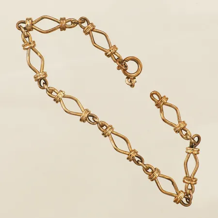 Armband längd 19cm bredd 3,7-5,3mm defekt lås 9K Vikt: 4,3 g