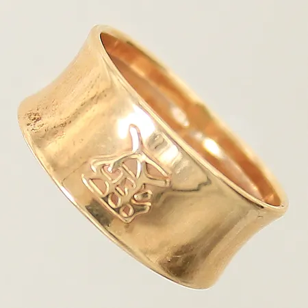 Ring med kinesiskt tecken kärlek GHA stl:16¾ bredd 6,3-8,5mm 18K Vikt: 2,3 g