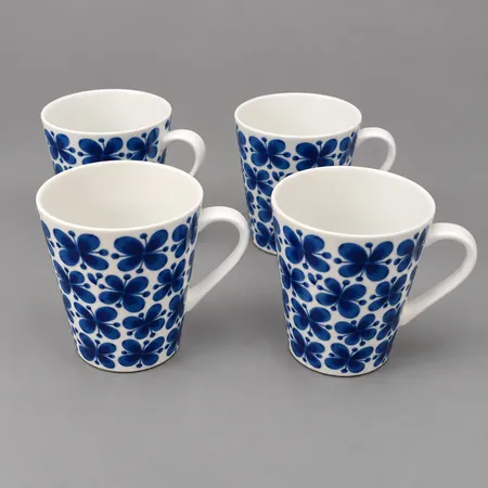 4 Kaffekoppar Mon Amie, Marianne Westman, Rörstrand, höjd 9cm, limrester från etikett, porslin Skickas med paket.