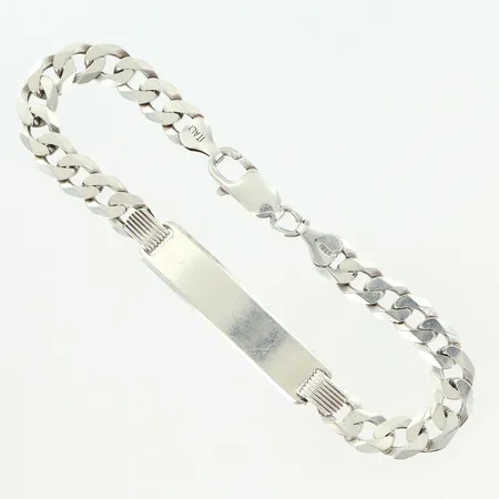 Armband Pansar med platta längd 20cm, bredd 7-8,5mm, repor på platta, Italy silver 925/1000 Vikt: 13,6 g