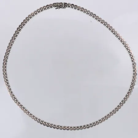 Collier längd 43cm bredd 5,2mm, 835/1000 silver Vikt: 18,5 g