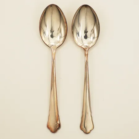 Två matskedar längd 18cm Lidköpings Matsilver Ab 1997 silver 830/1000 Vikt: 97,8 g