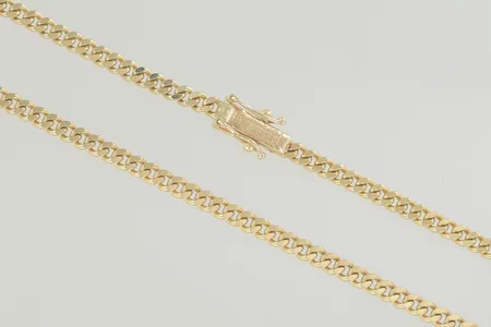 Halskedja pansar längd 60 cm bredd 3 mm, 18K Vikt: 22,4 g på auktion i Växjö hos Pantbanken Sverige