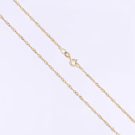 Halskedja Singapore Balestra längd 45cm, bredd 2mm, 18K Vikt: 2,8 g