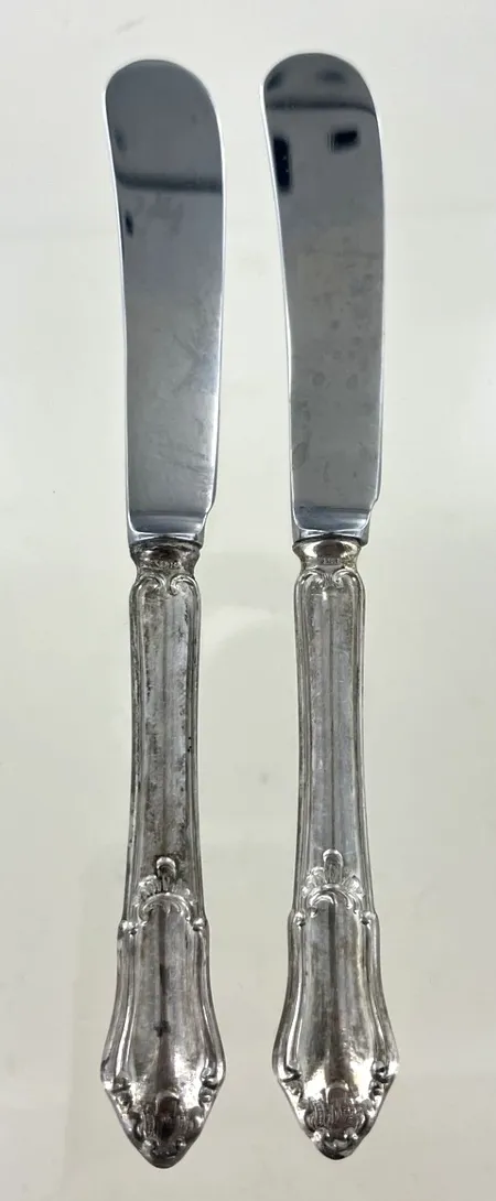 Smörknivar 2st längd 17,3 cm,silver Vikt: 76,5 g