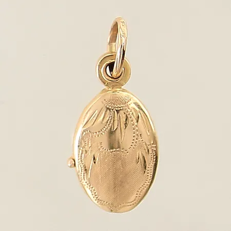 Hänge/medaljong med dekor 23x11mm 18K Vikt: 2,2 g