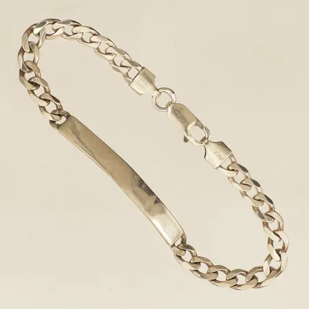 Armband Pansar med bricka längd 18,5cm 5,4mm silver 925/1000 Vikt: 11,1 g