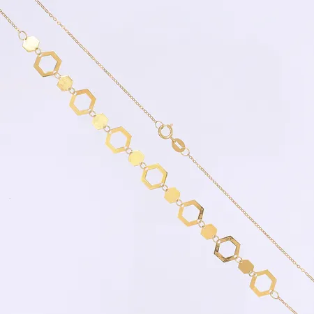 Halscollier 42cm, bredd 1-8mm 21K Vikt: 1,7 g