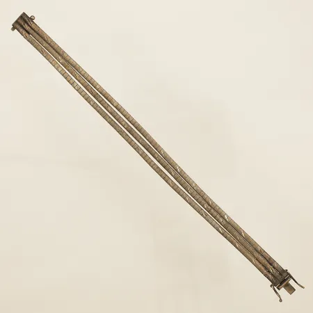 Armband treradigt längd 20cm, bredd 8mm silver 830/1000 Vikt: 19,7 g