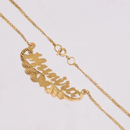 Collier längd 43cm bredd 1,9-15,4mm, namn defekt kedja, 21K Vikt: 6,9 g