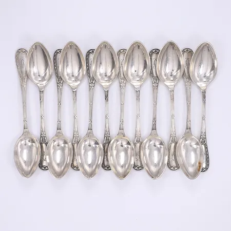 12 st teskedar 13cm, silver 830/1000 Vikt: 223 g