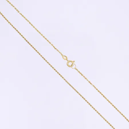 Halskedja Singapore 40cm, bredd 2mm, bucklig 18K Vikt: 3,2 g