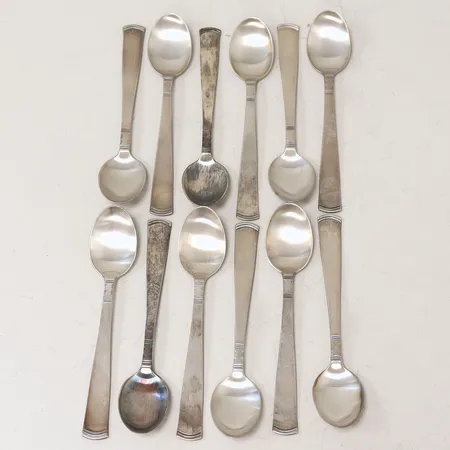 12 kaffeskedar Rosenholm 12cm, silver 830/1000 Vikt: 204,2 g